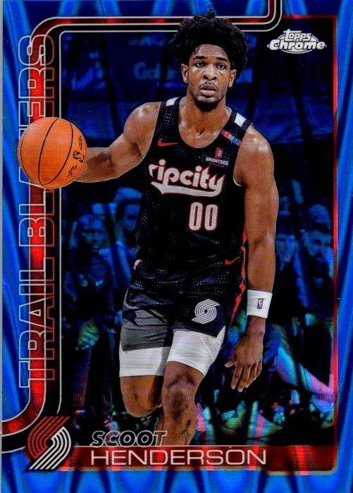 Scoot Henderson [Blue Basketball Refractor] #166