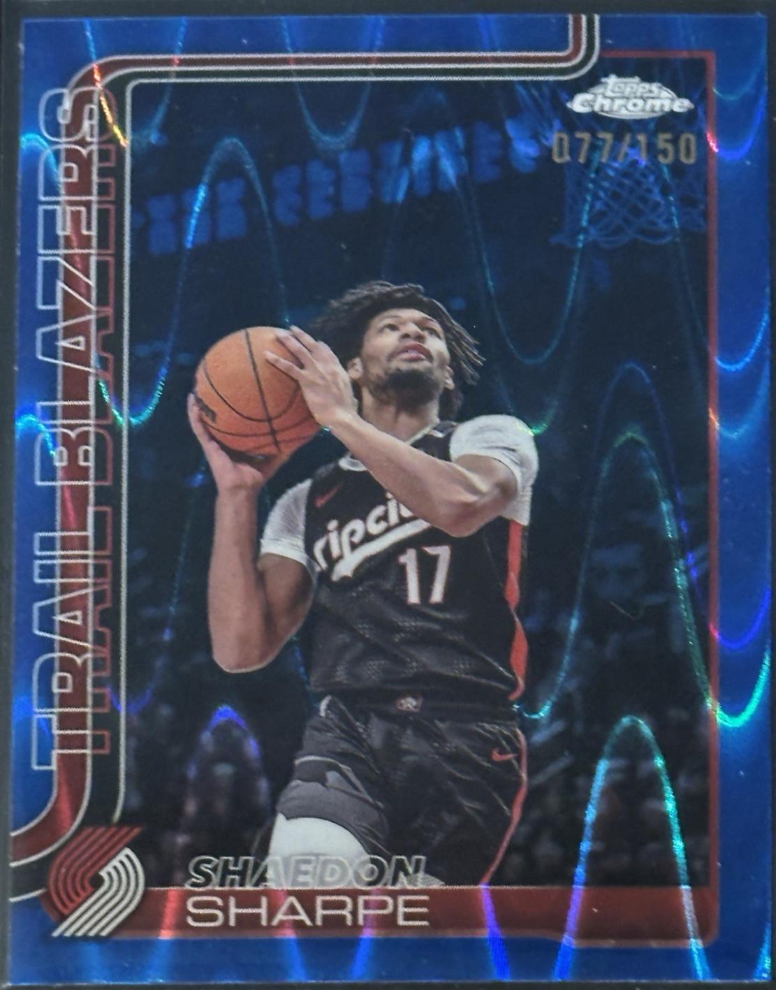 Shaedon Sharpe [Blue Wave Refractor] #150