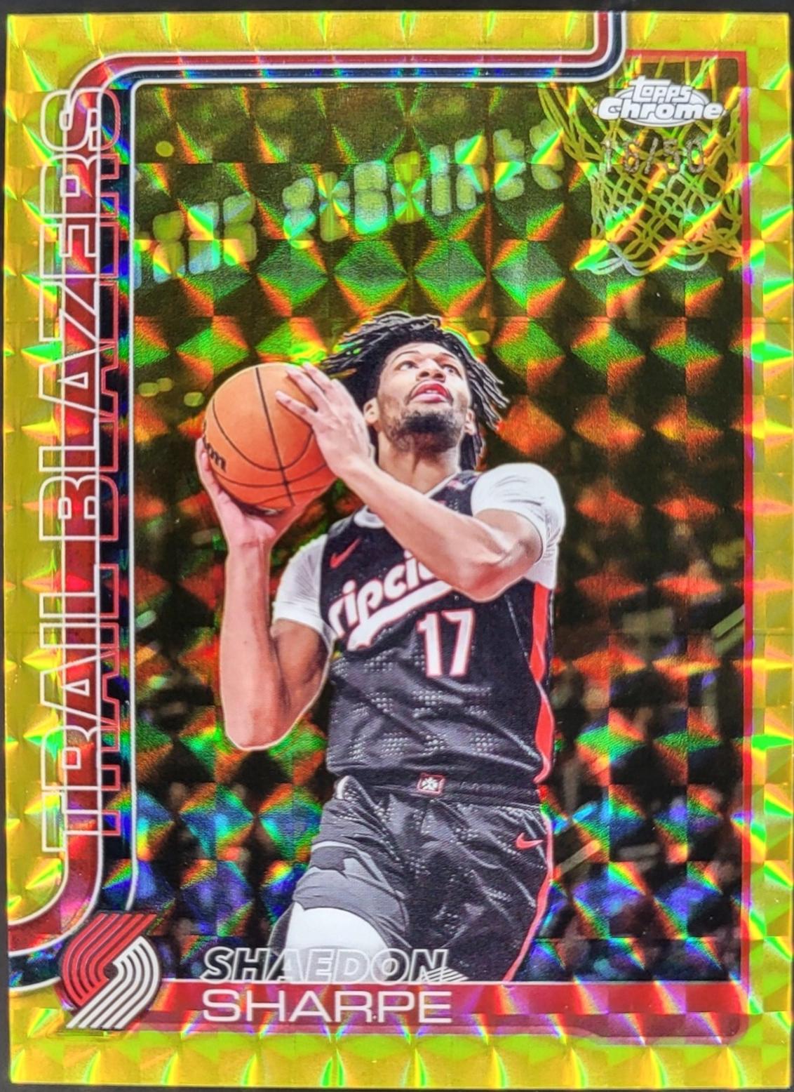 Shaedon Sharpe [Gold Geometric Refractor] #150
