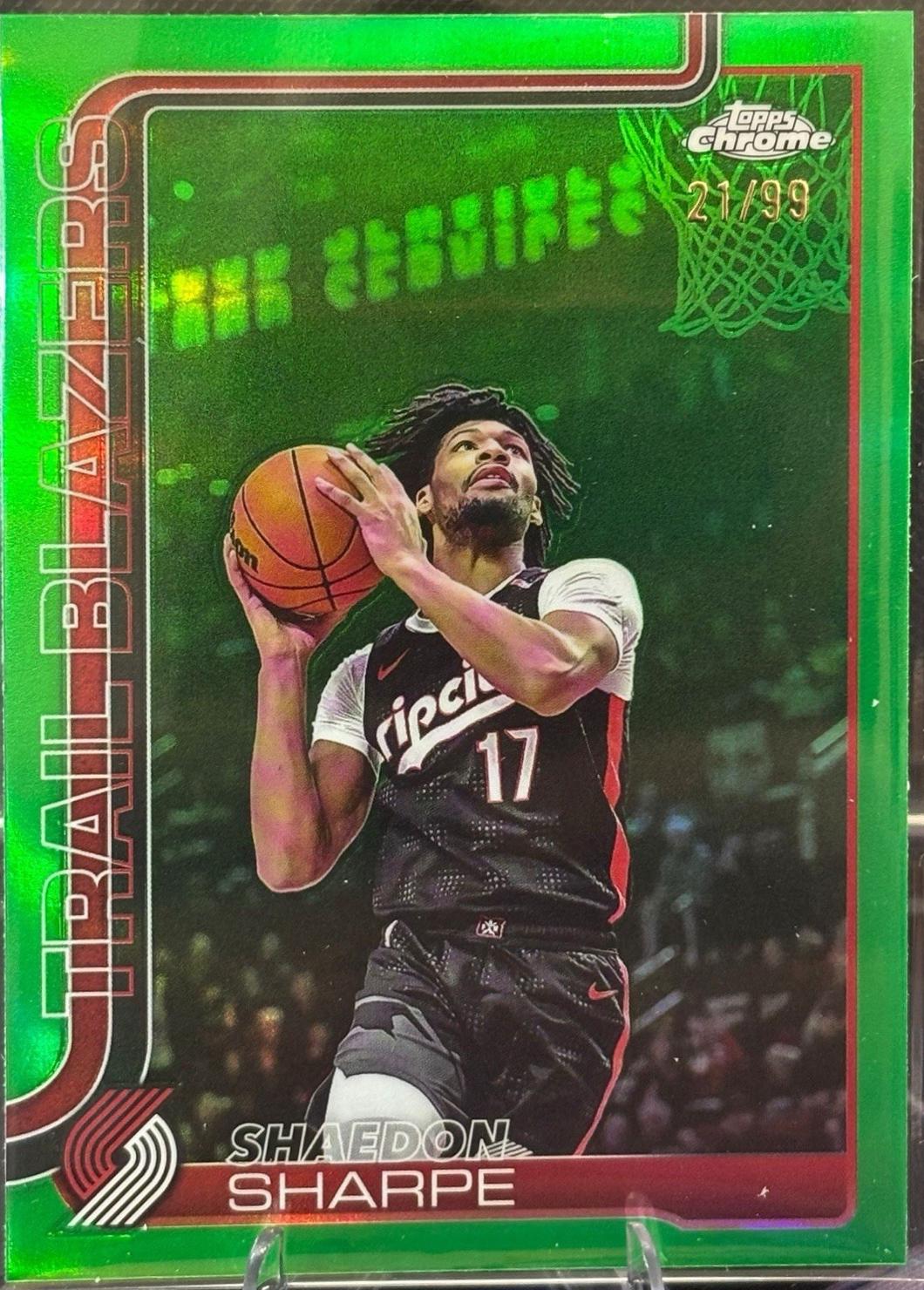 Shaedon Sharpe [Green Basketball Refractor] #150