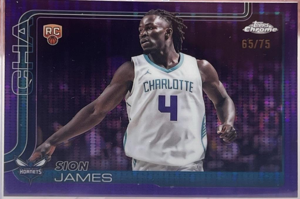 Sion James [Purple Basketball Refractor] #283