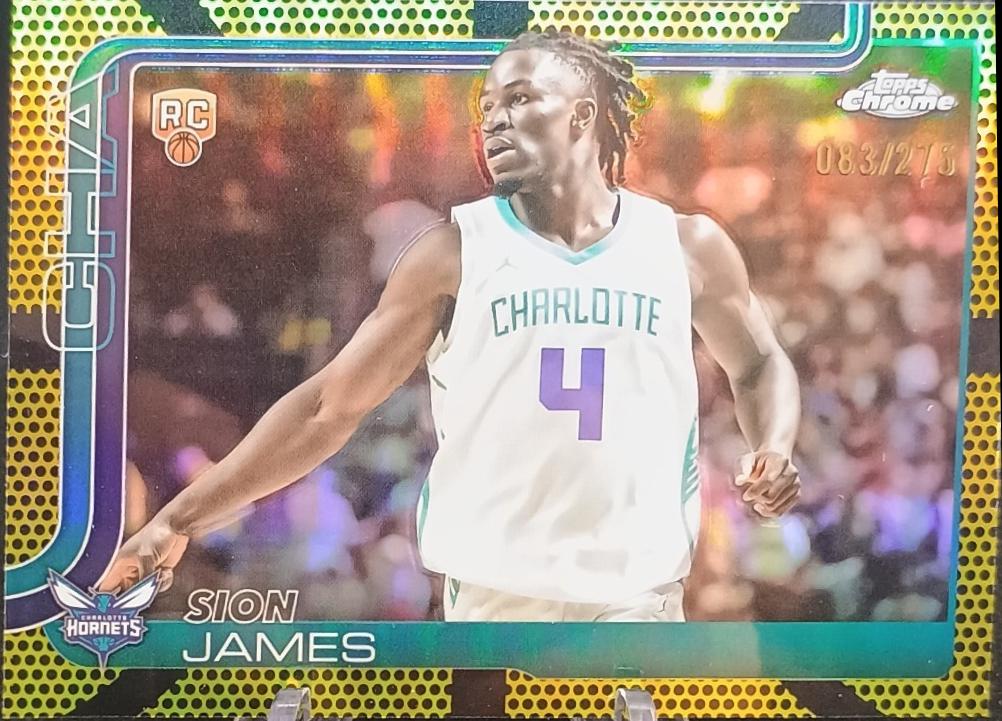 Sion James [Yellow Basketball Refractor] #283