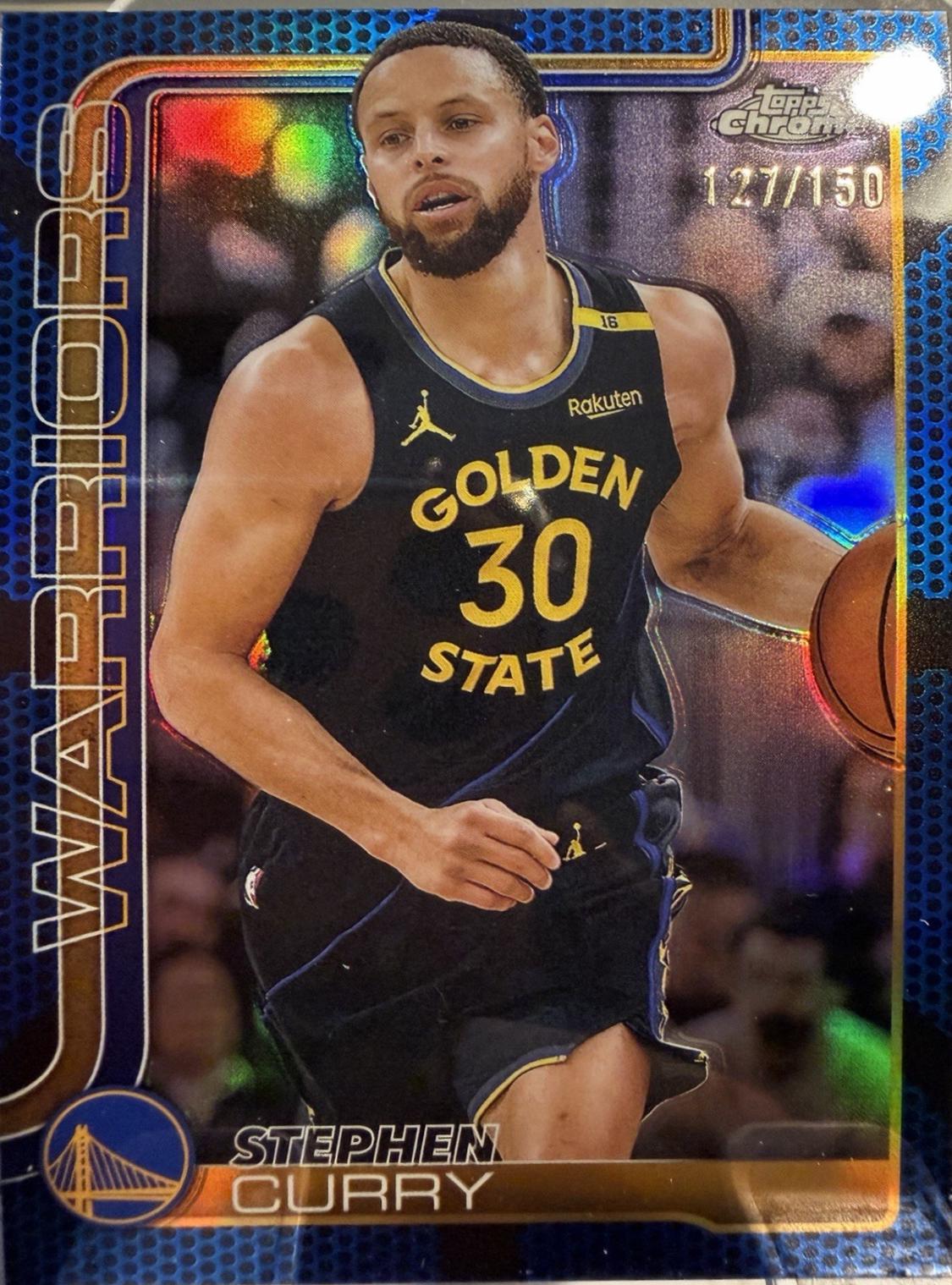 Stephen Curry [Blue Basketball Refractor] #201