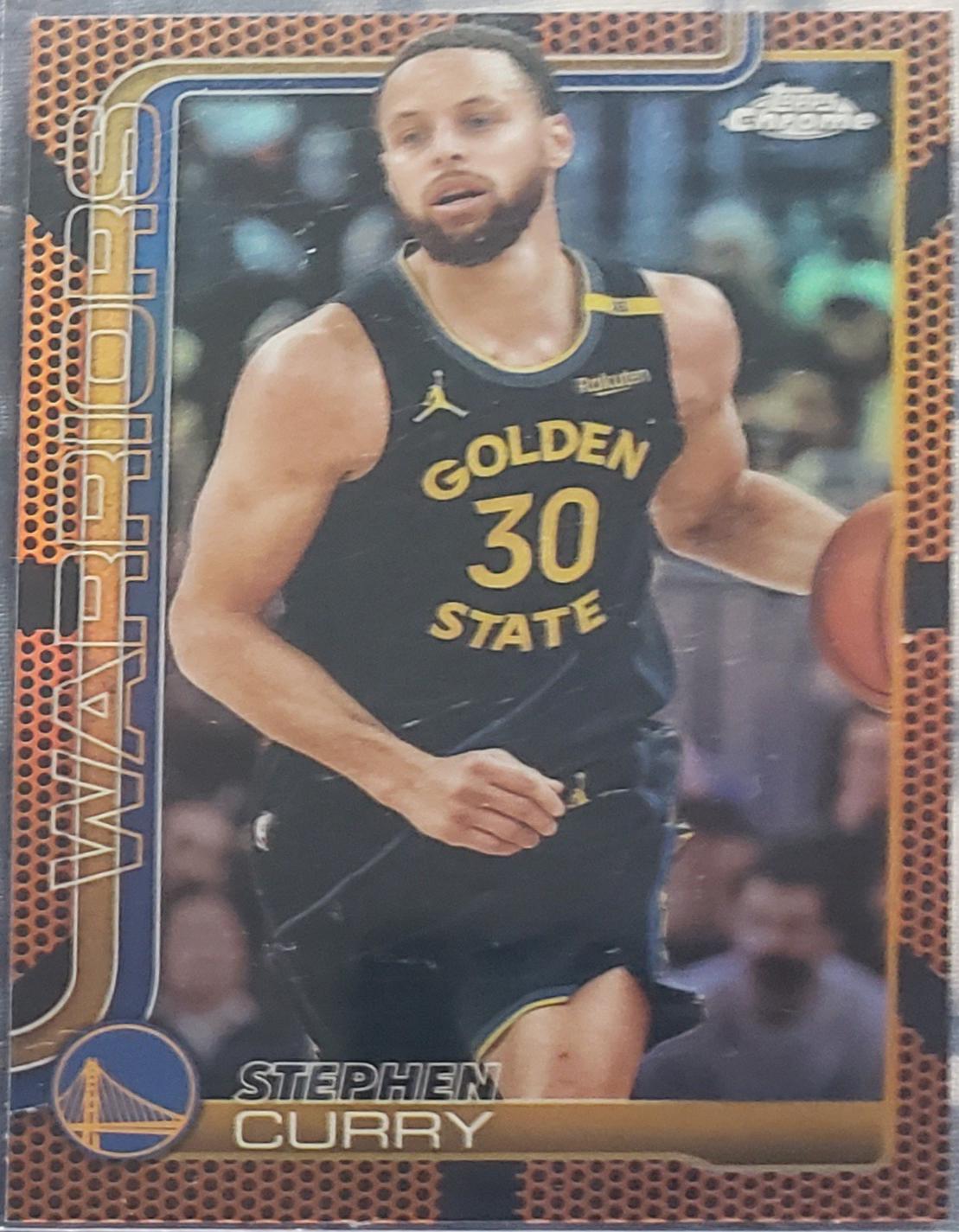 Stephen Curry [Orange Basketball Refractor] #201