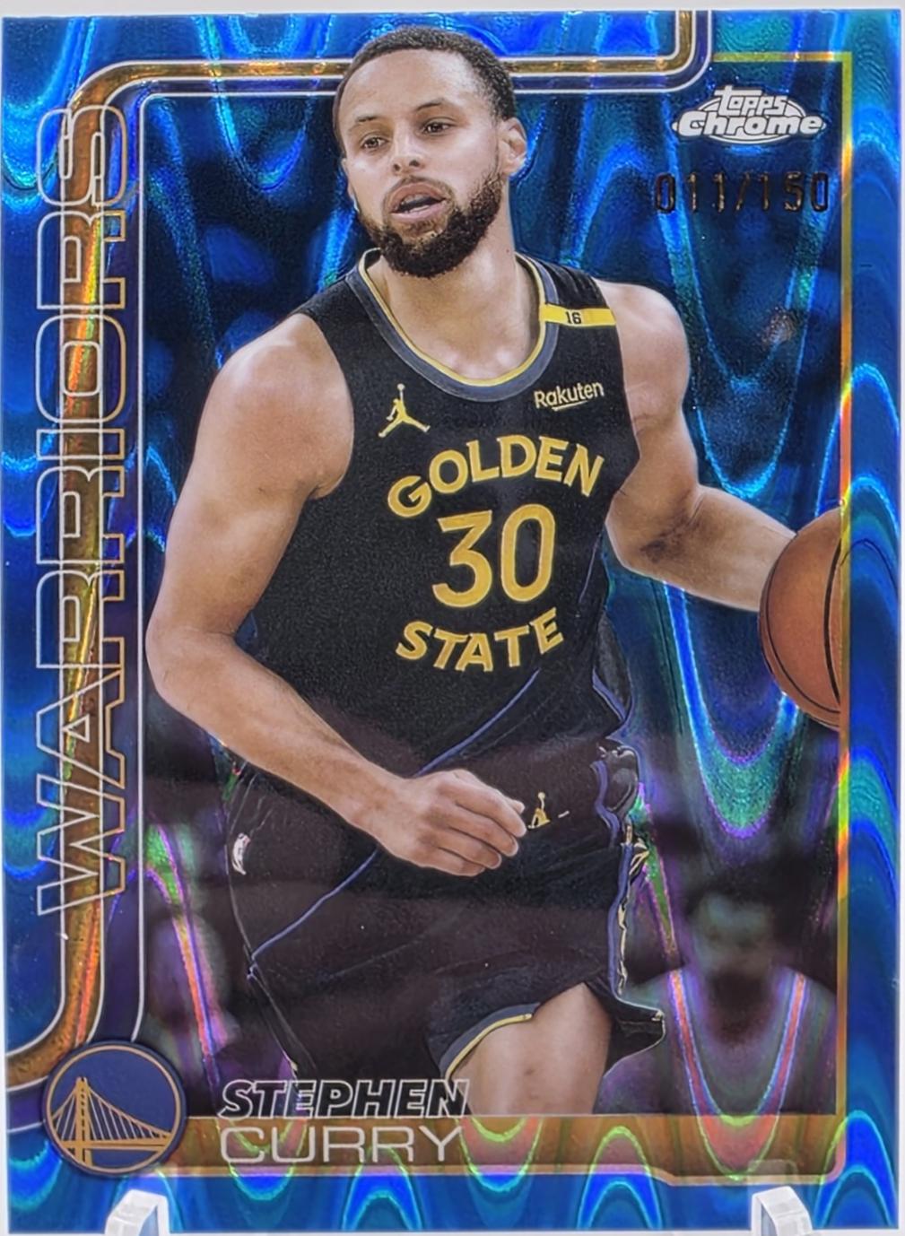 Stephen Curry [RayWave Blue Refractor] #201