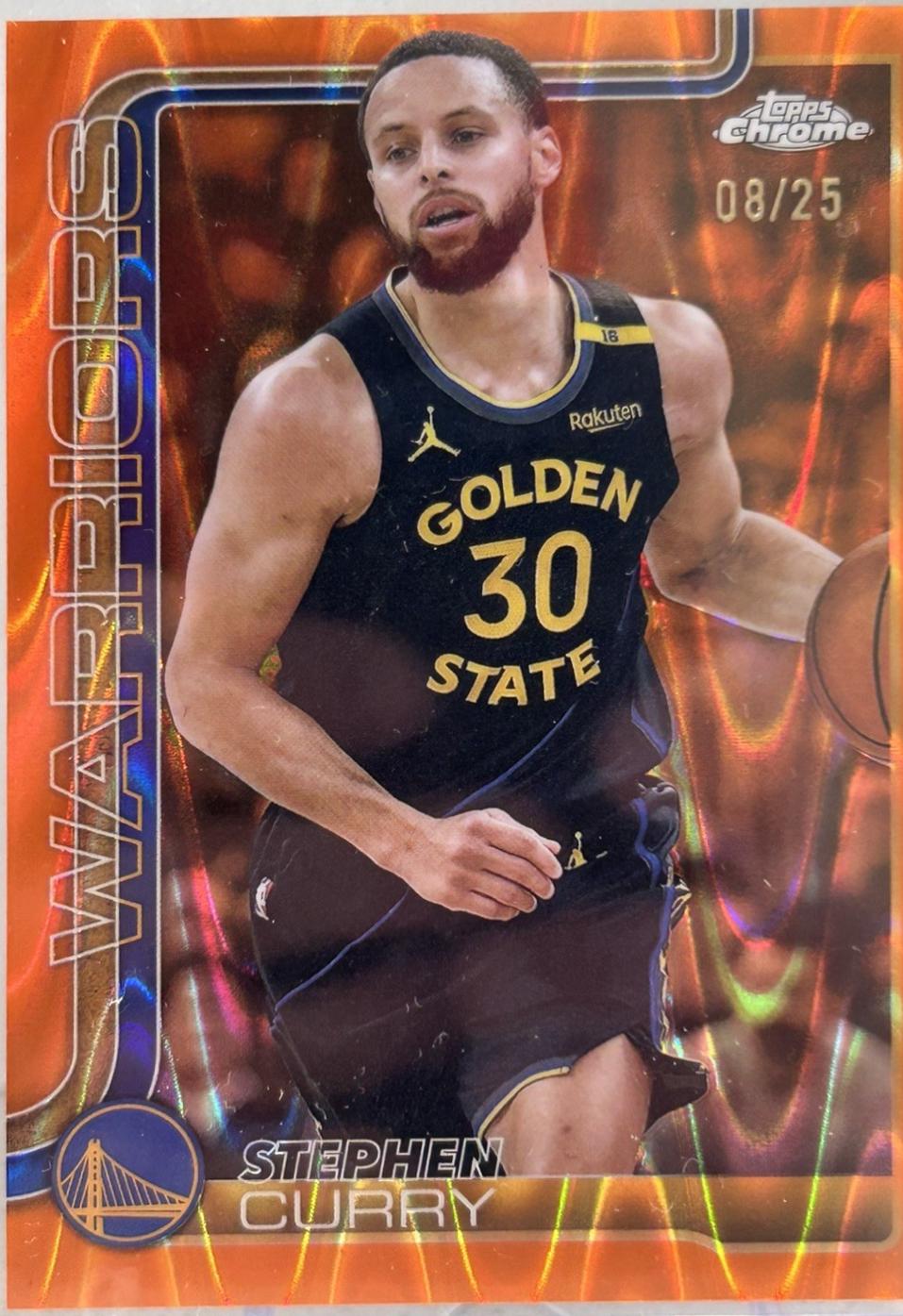 Stephen Curry [RayWave Orange Refractor] #201