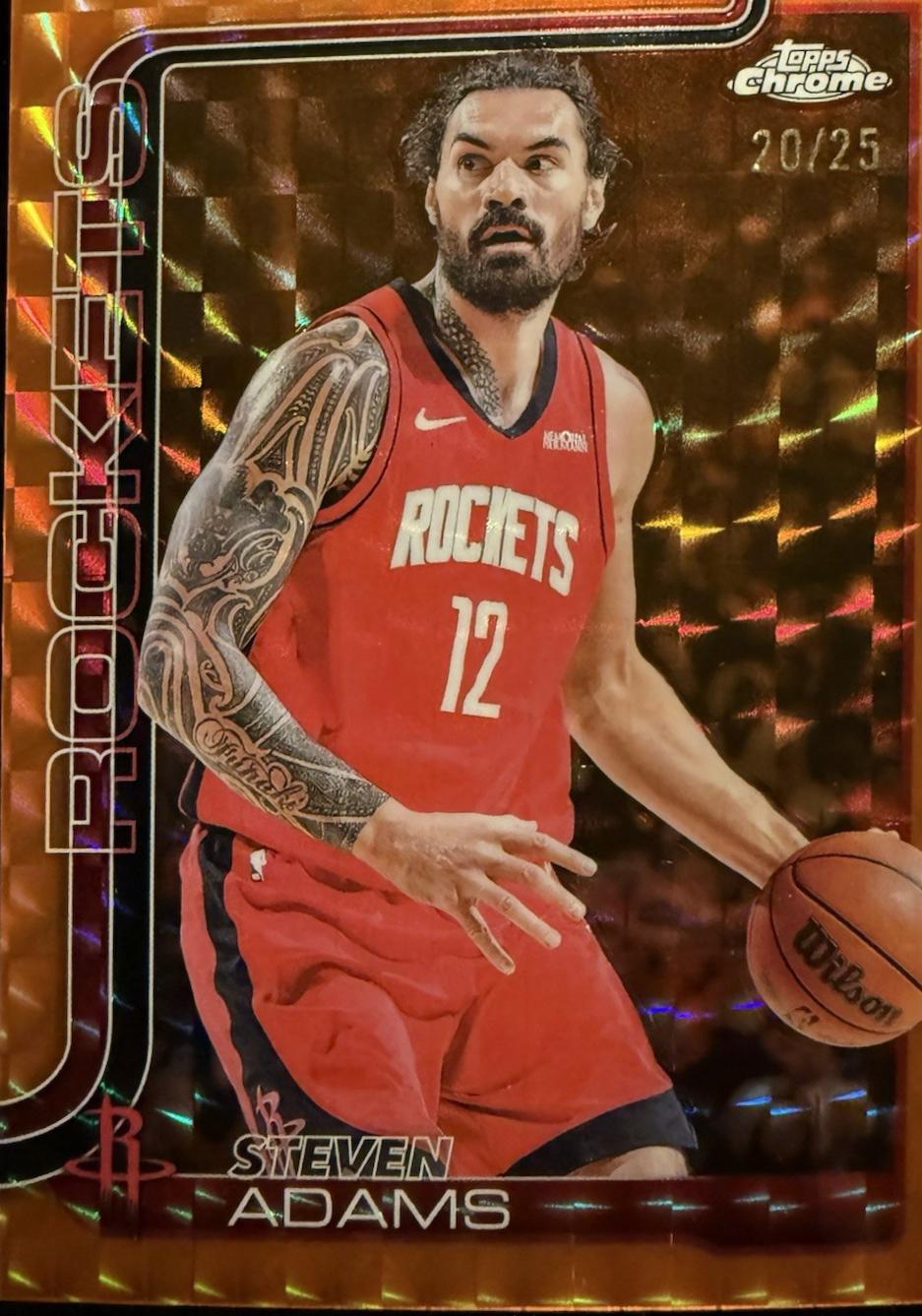 Steven Adams [Orange Geometric Refractor] #12