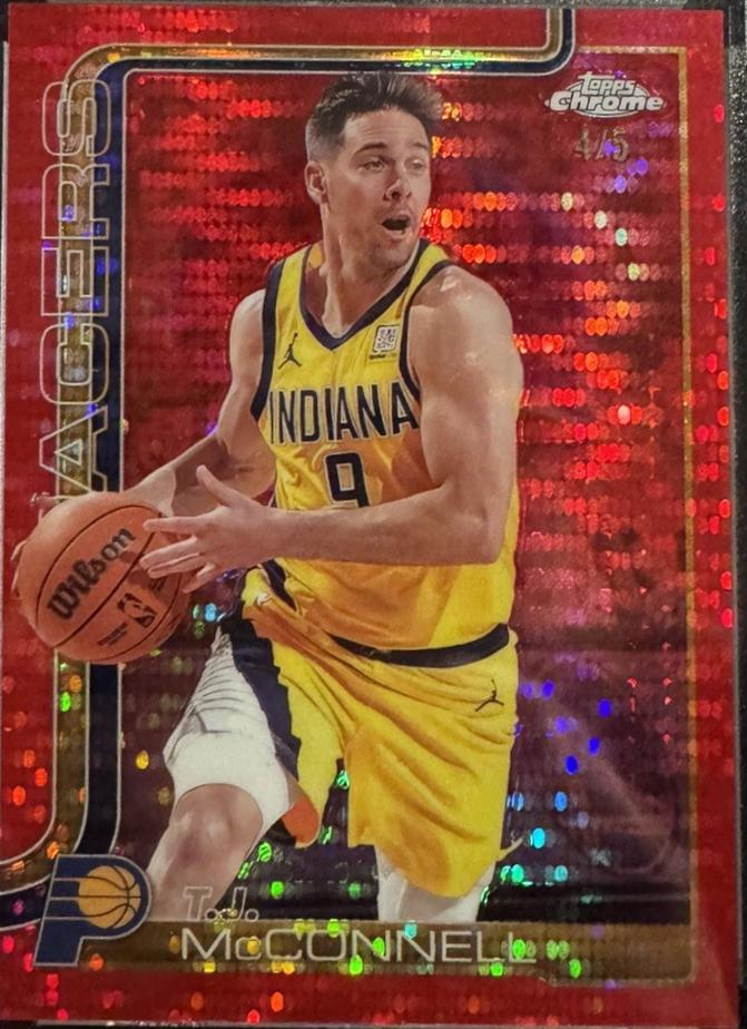T.J. McConnell [Red Basketball Refractor] #11