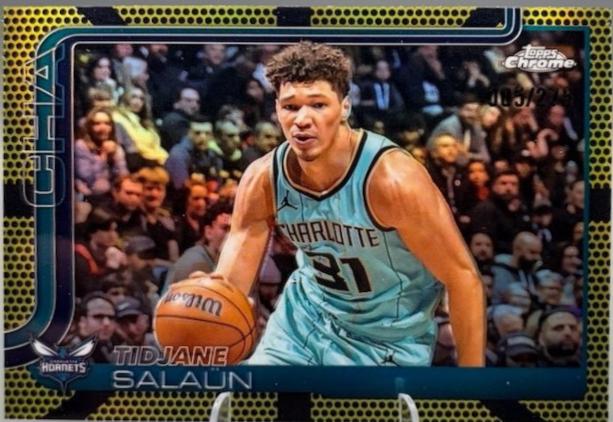 Tidjane Salaun [Yellow Basketball Refractor] #8