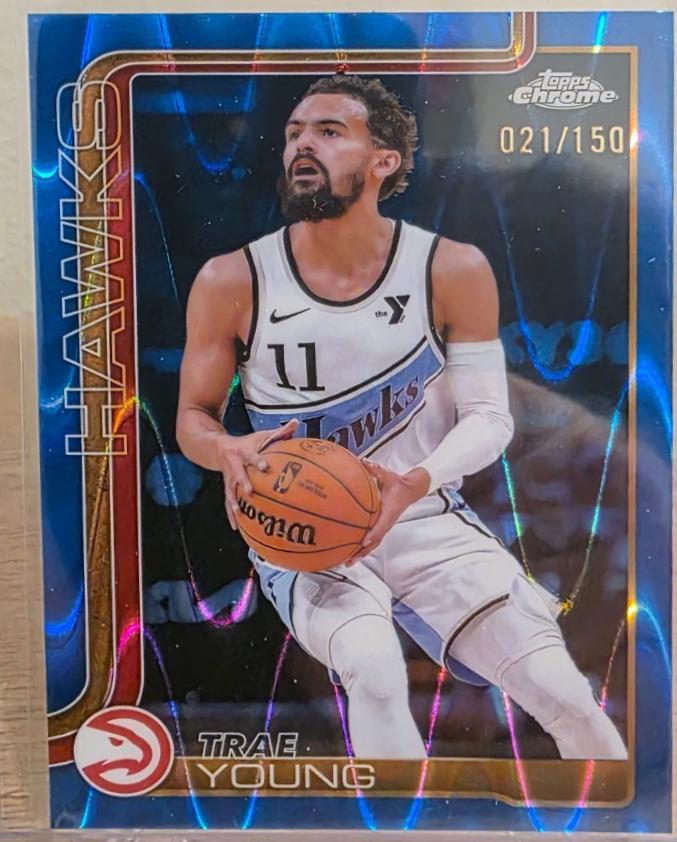 Trae Young [Blue Basketball Refractor] #5