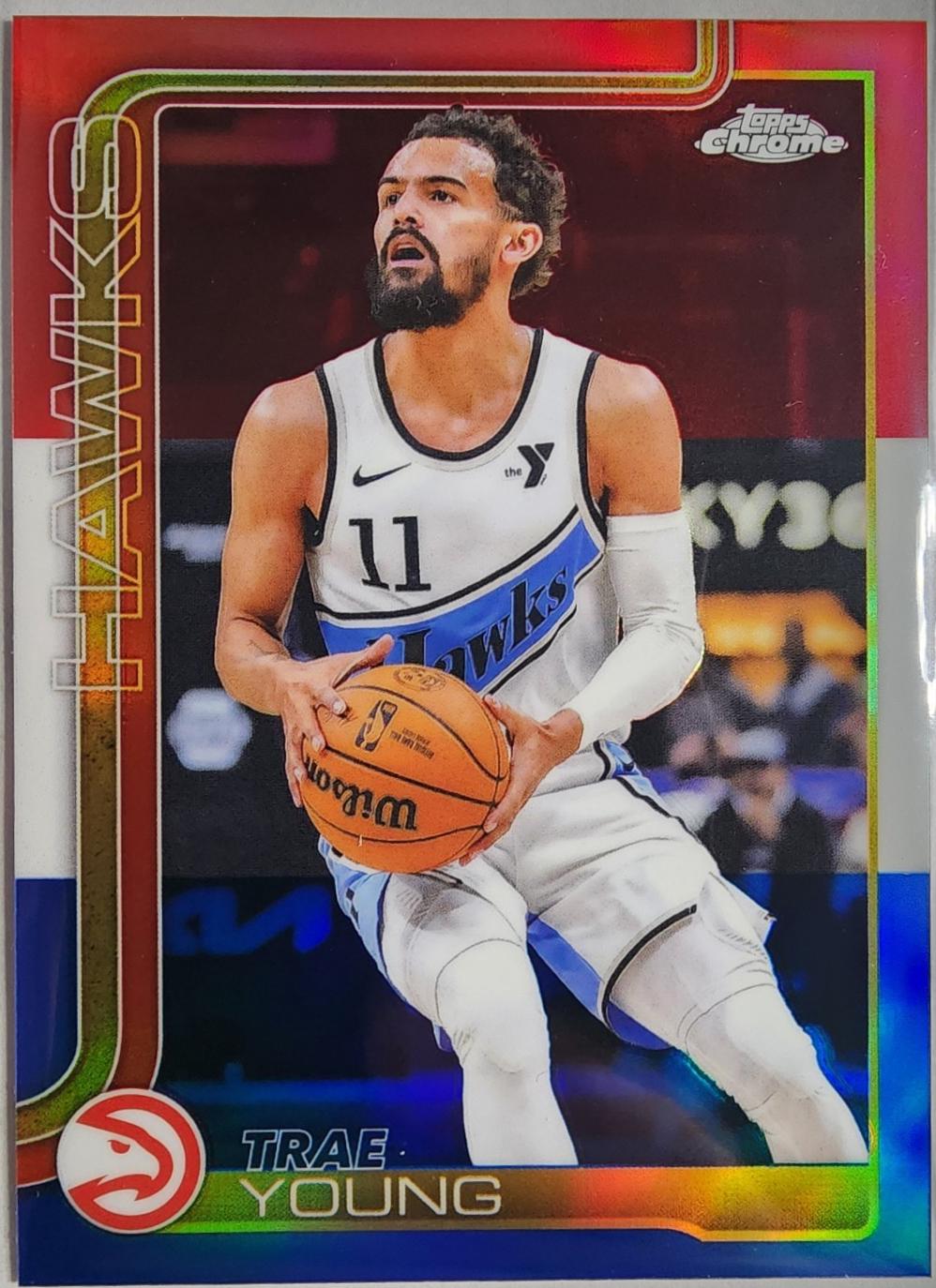 Trae Young [Red White Blue Refractor] #5
