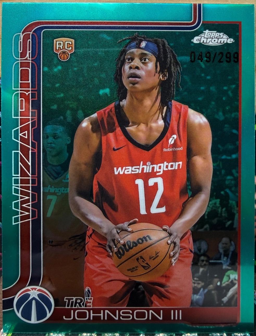 Tre Johnson III [Green Basketball Refractor] #256