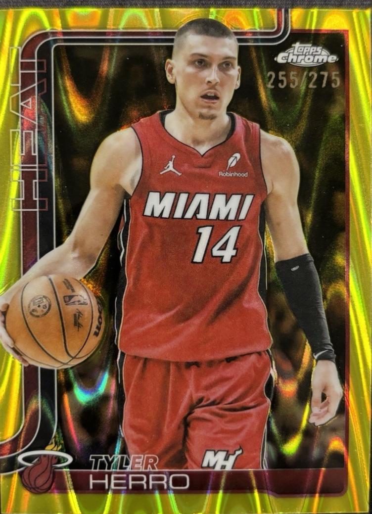 Tyler Herro [Yellow Basketball Refractor] #188
