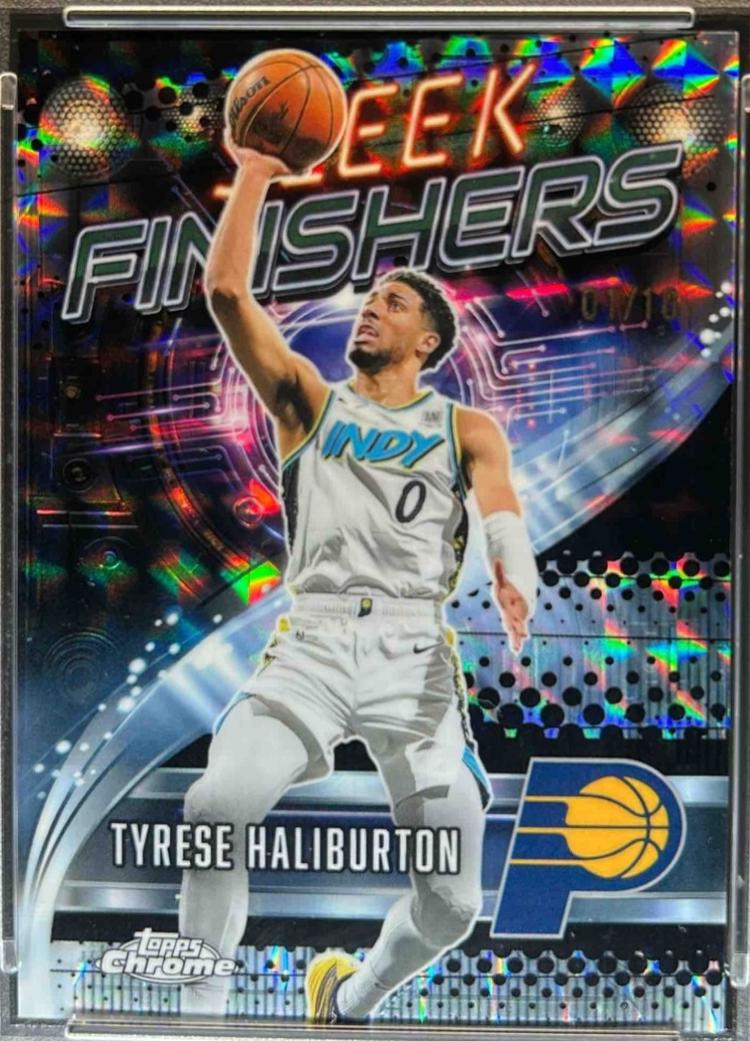 Tyrese Haliburton [Black Geometric Refractor] #3