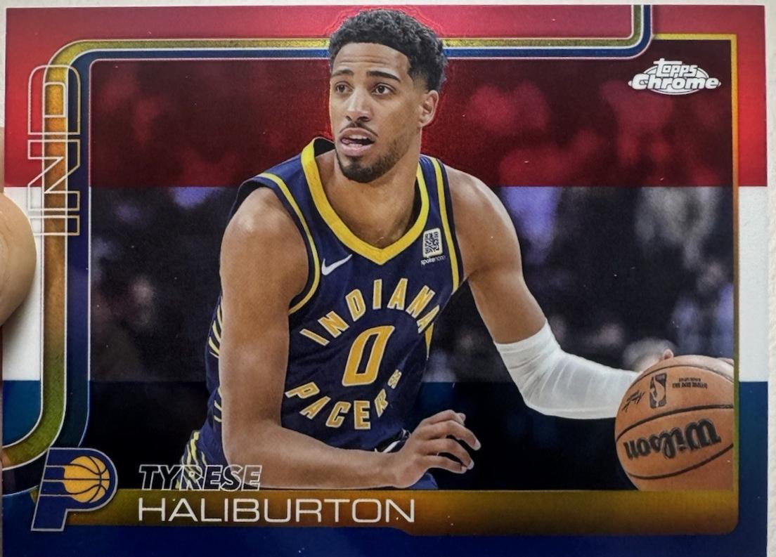 Tyrese Haliburton [Blue Basketball Refractor] #3