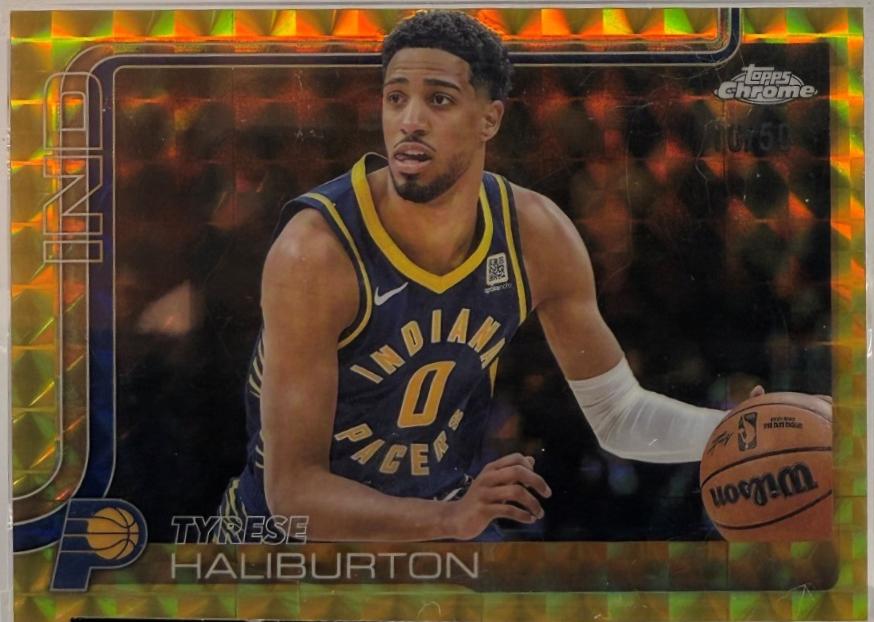 Tyrese Haliburton [Gold Geometric Refractor] #3