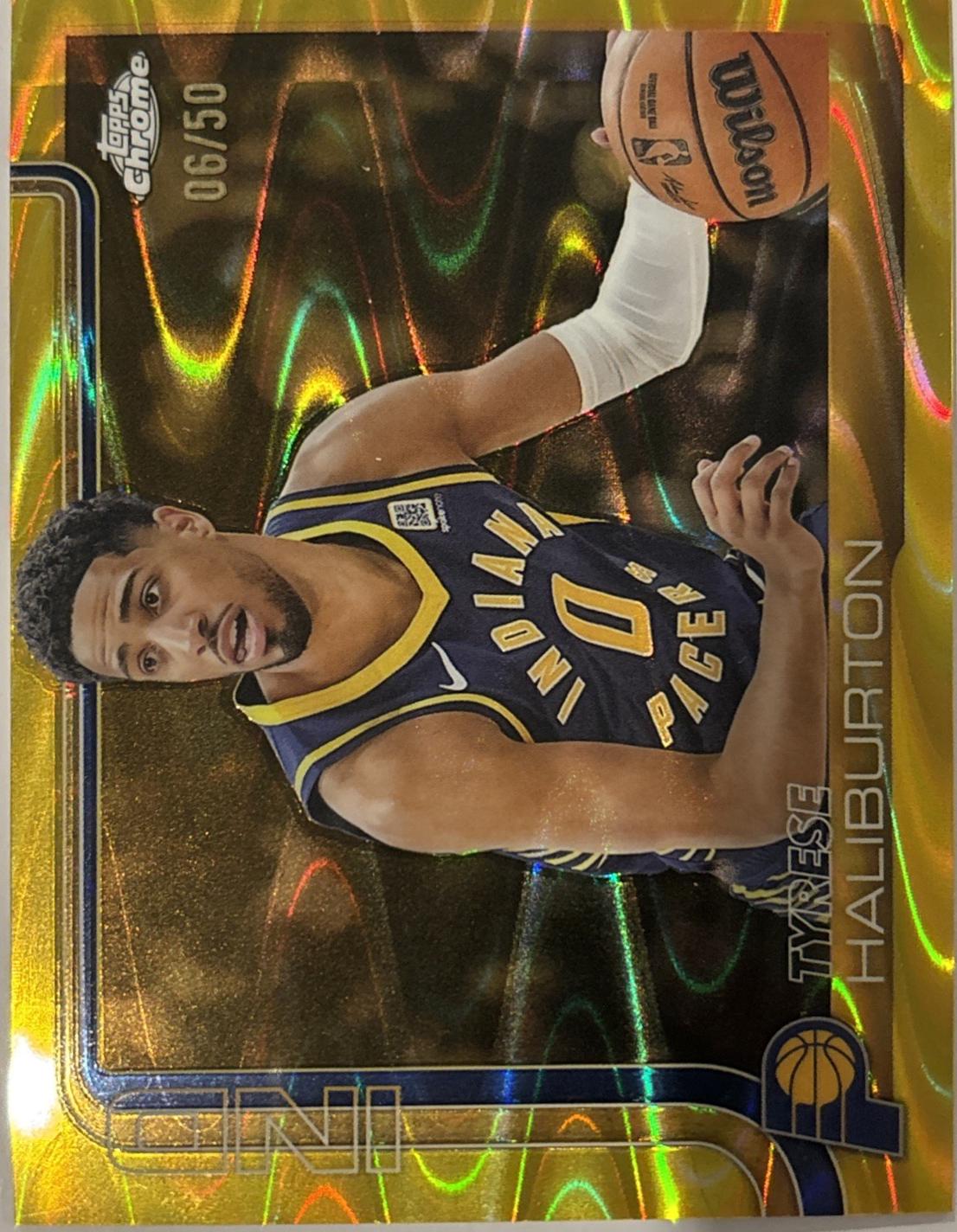Tyrese Haliburton [Gold Wave Refractor] #3