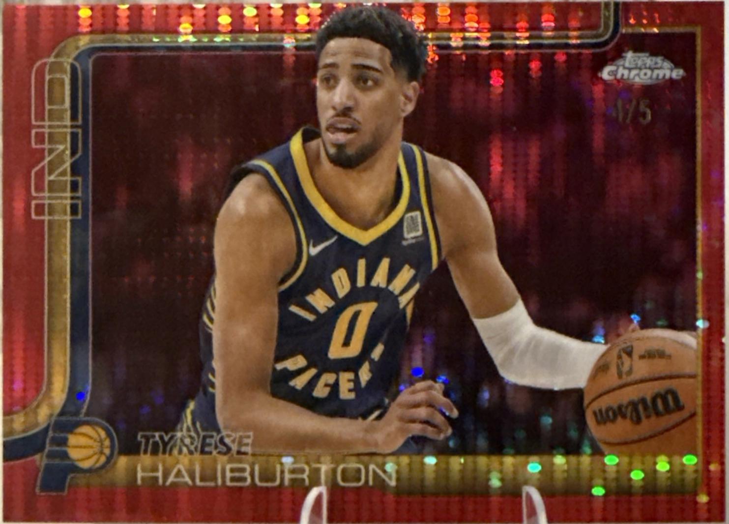 Tyrese Haliburton [Red Basketball Refractor] #3
