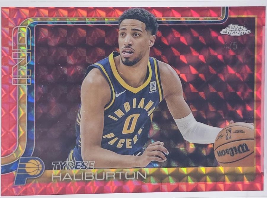 Tyrese Haliburton [Red Geometric Refractor] #3