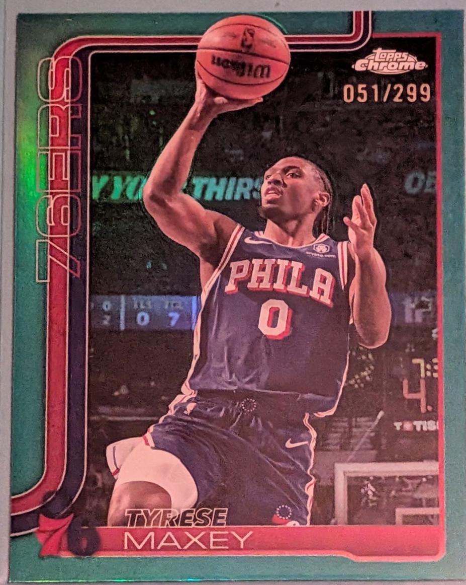 Tyrese Maxey [Aqua Refractor] #185