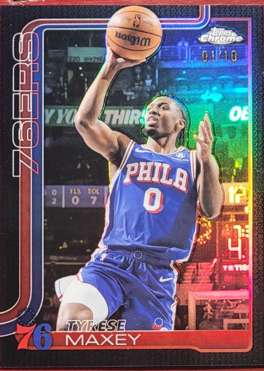 Tyrese Maxey [Black Refractor] #185