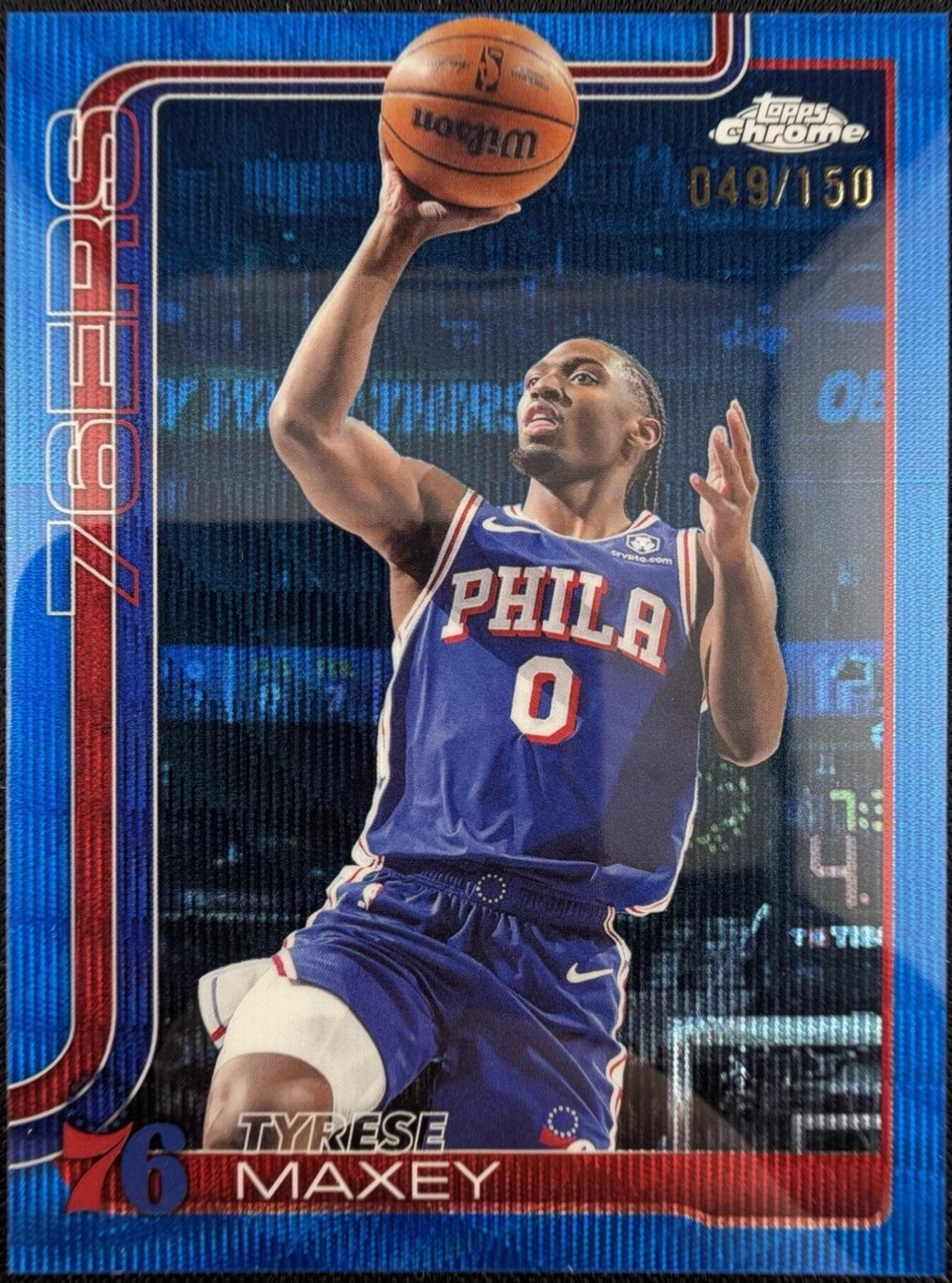 Tyrese Maxey [Blue Wave Refractor] #185