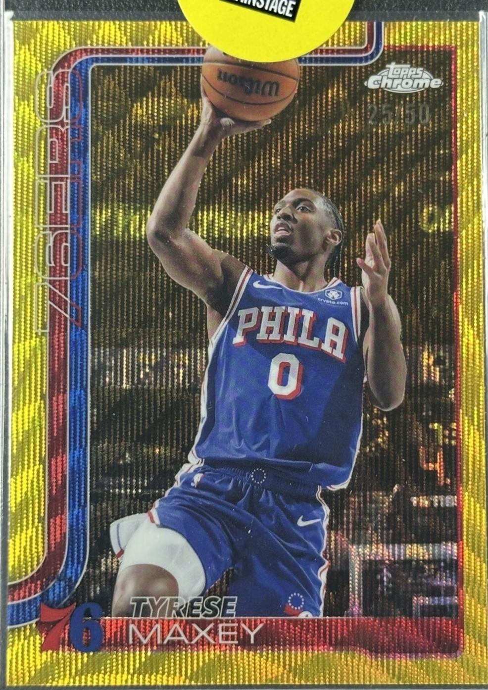 Tyrese Maxey [Gold Wave Refractor] #185