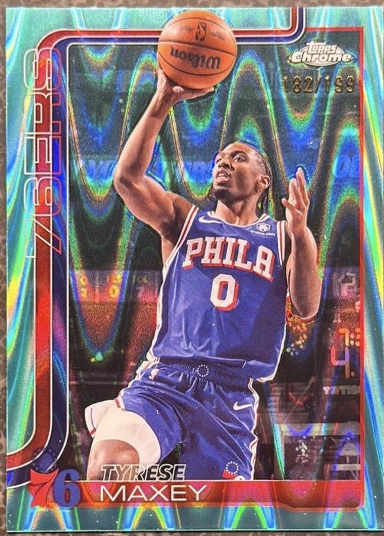 Tyrese Maxey [RayWave Aqua Refractor] #185