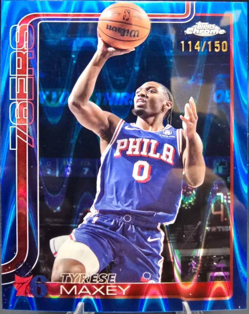 Tyrese Maxey [RayWave Blue Refractor] #185