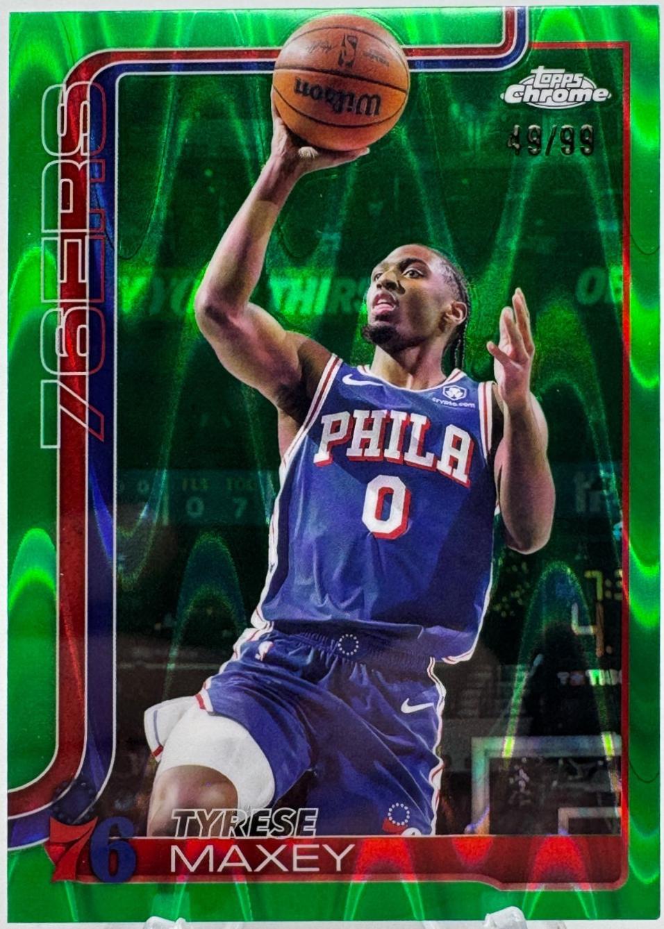 Tyrese Maxey [RayWave Green Refractor] #185