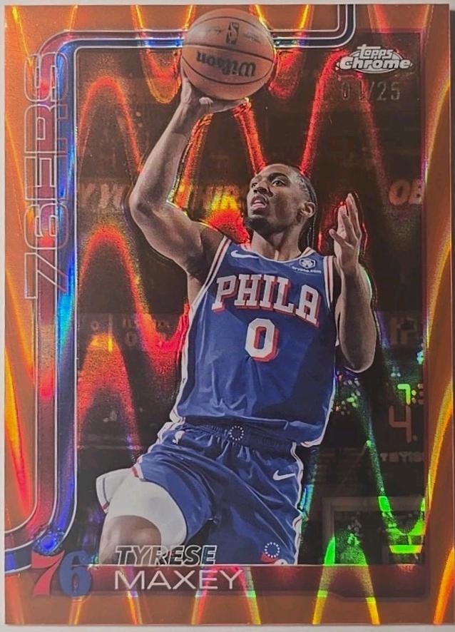 Tyrese Maxey [RayWave Orange Refractor] #185