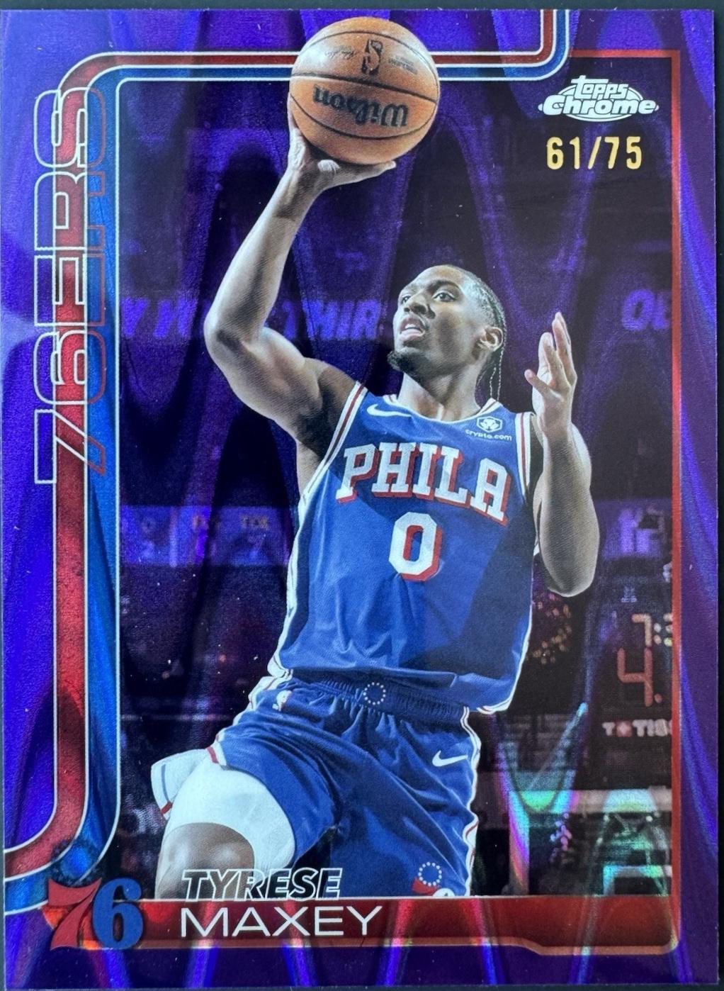 Tyrese Maxey [RayWave Purple Refractor] #185