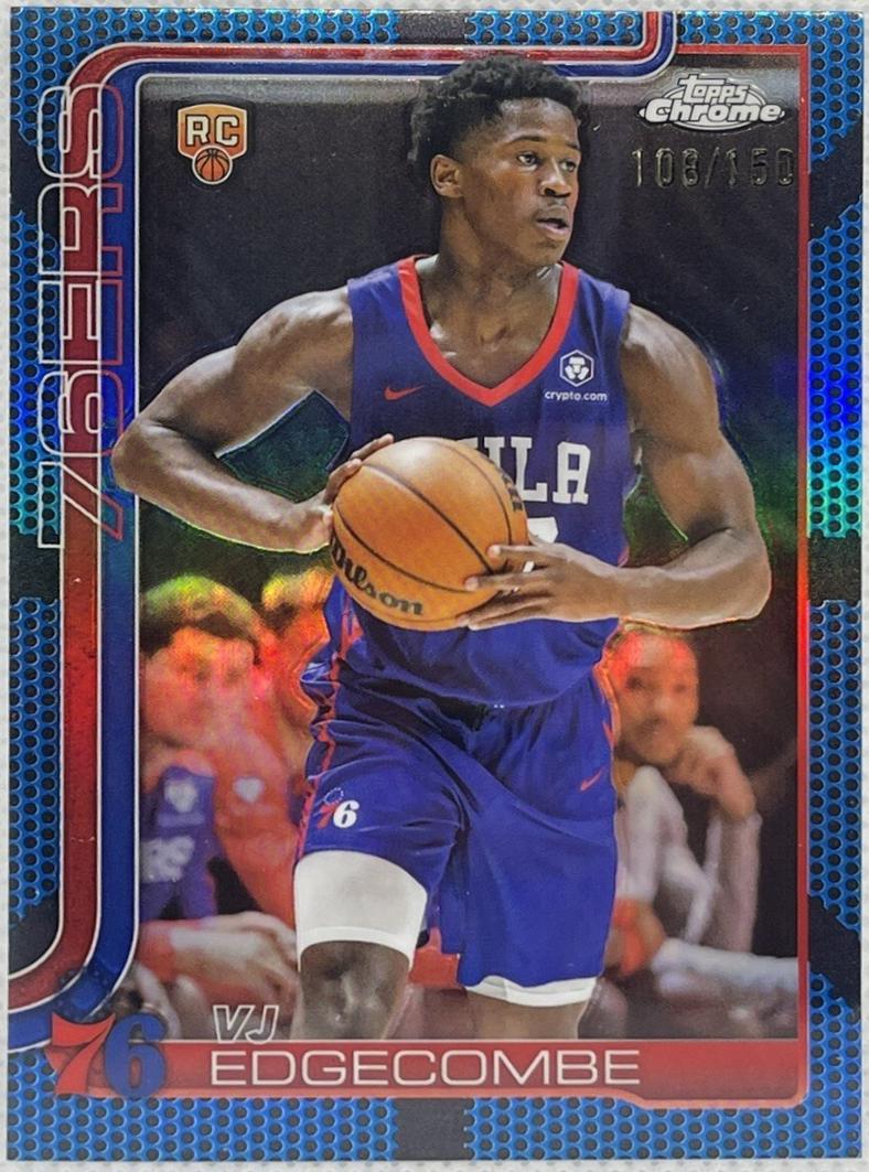 VJ Edgecombe [Blue Basketball Refractor] #253