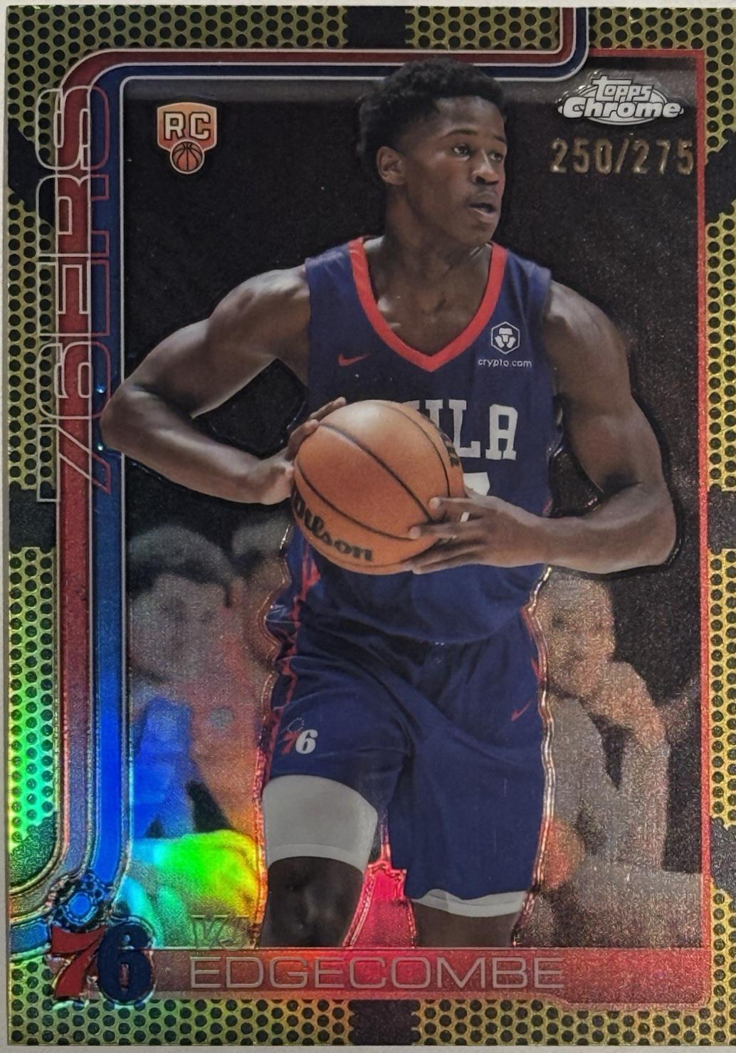 VJ Edgecombe [Yellow Basketball Refractor] #253