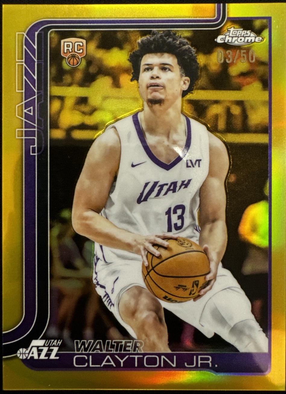 Walter Clayton Jr. [Gold Basketball Refractor] #268