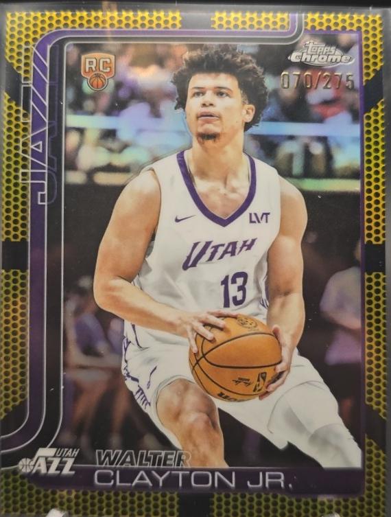 Walter Clayton Jr. [Yellow Basketball Refractor] #268