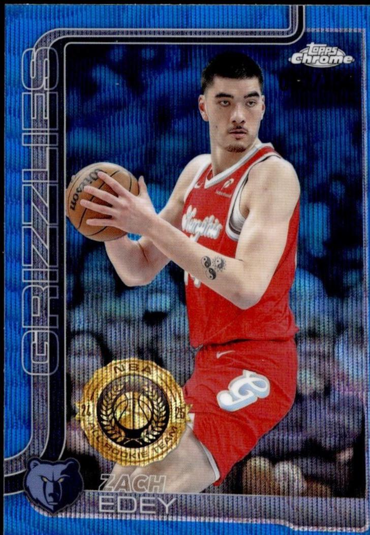 Zach Edey [Blue Wave Refractor] #128