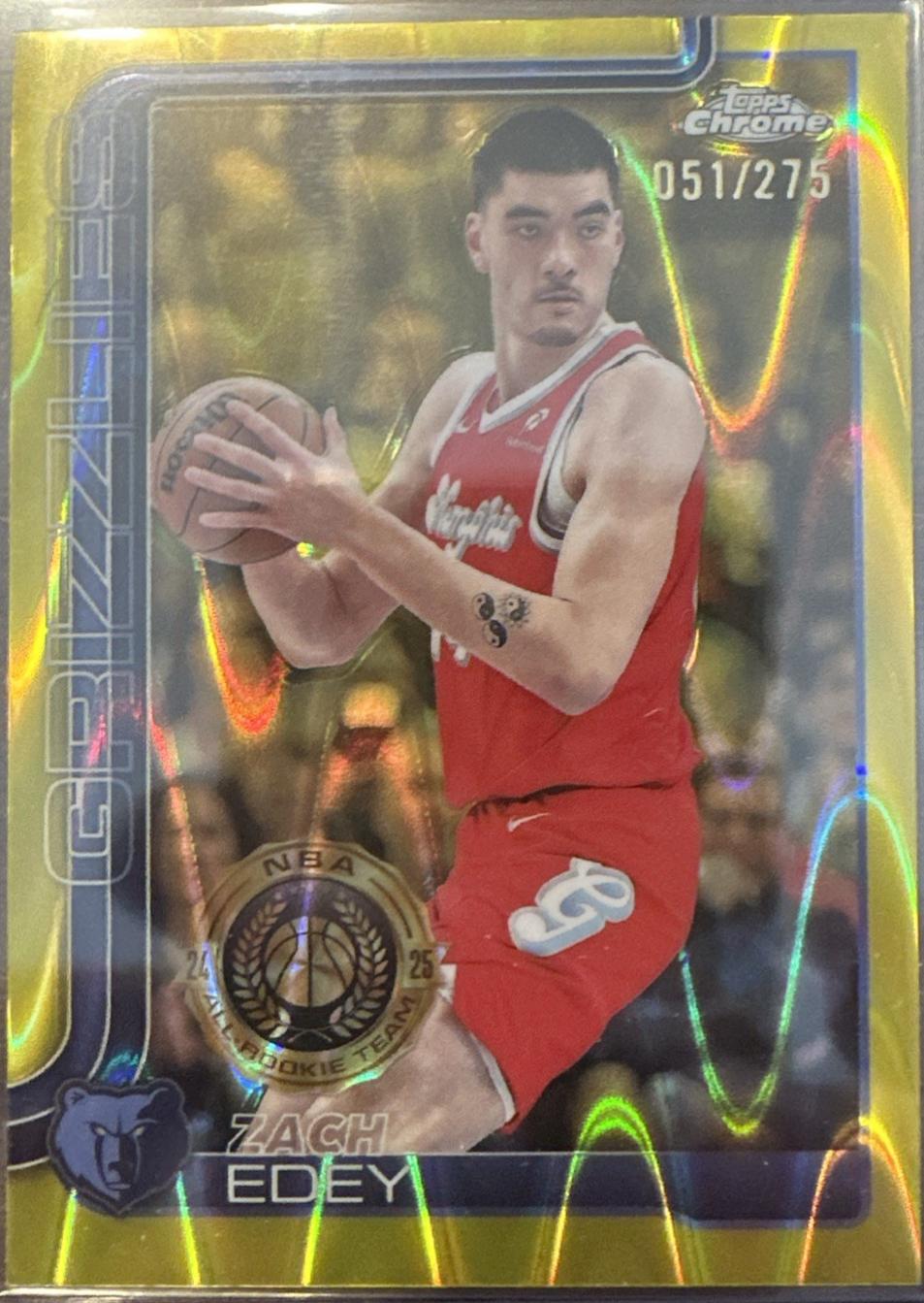 Zach Edey [RayWave Yellow Refractor] #128
