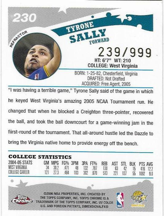 Tyrone Sally [Refractor] #230