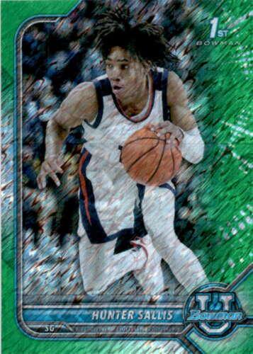 Hunter Sallis [Chrome Green Shimmer Refractor] #83
