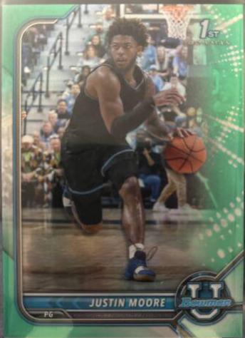 Justin Moore [Chrome Aqua Refractor] #56