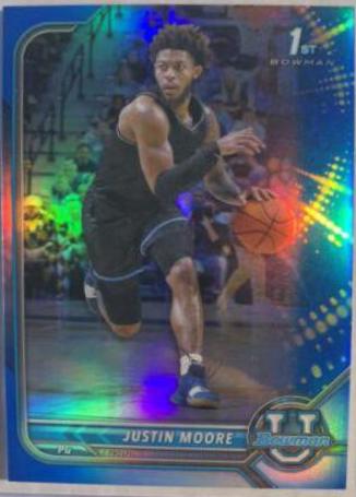 Justin Moore [Chrome Blue Refractor] #56
