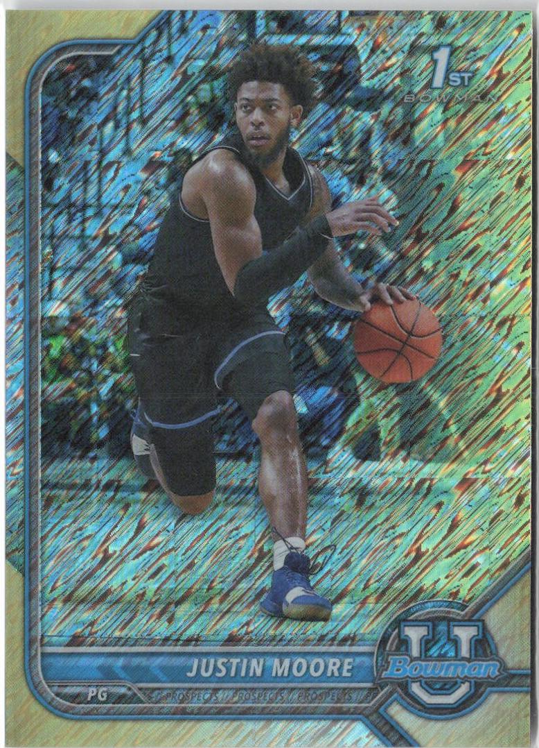 Justin Moore [Chrome Gold Shimmer Refractor] #56
