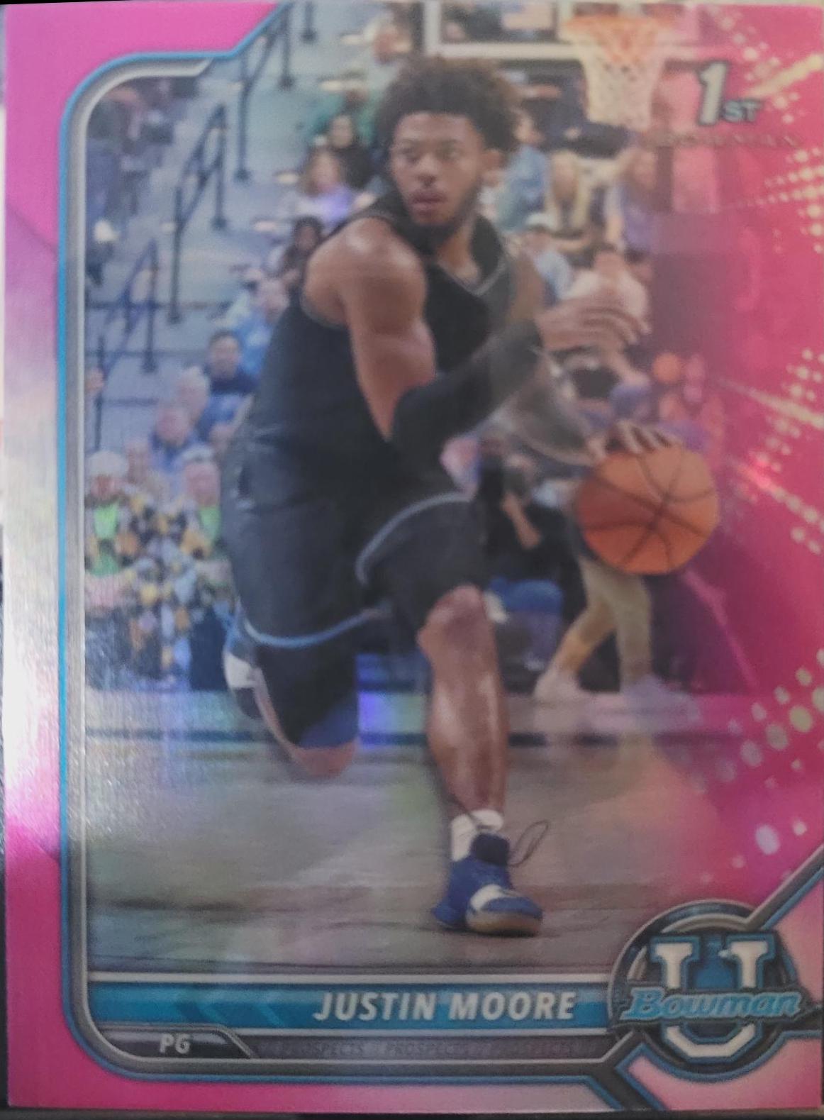 Justin Moore [Chrome Pink Refractor] #56