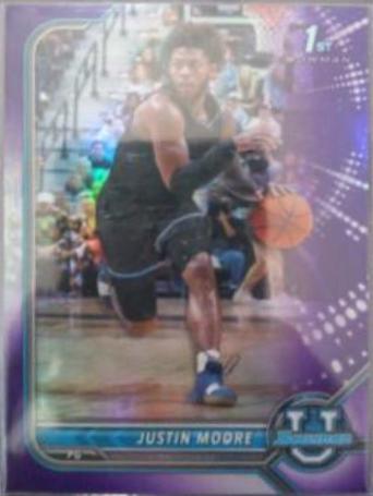 Justin Moore [Chrome Purple Refractor] #56
