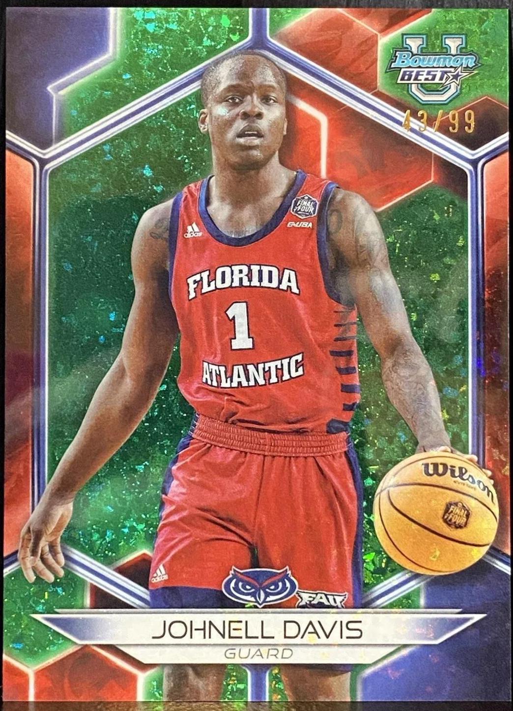 Johnell Davis [Green Mini-Diamond Refractor] #15