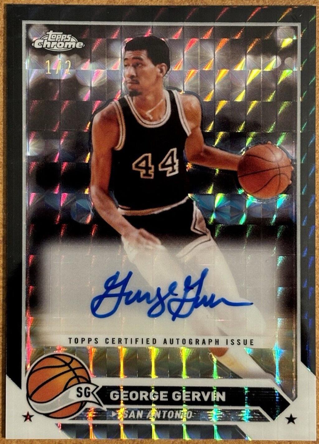 George Gervin [Black Wave Refractor] #CG-GG