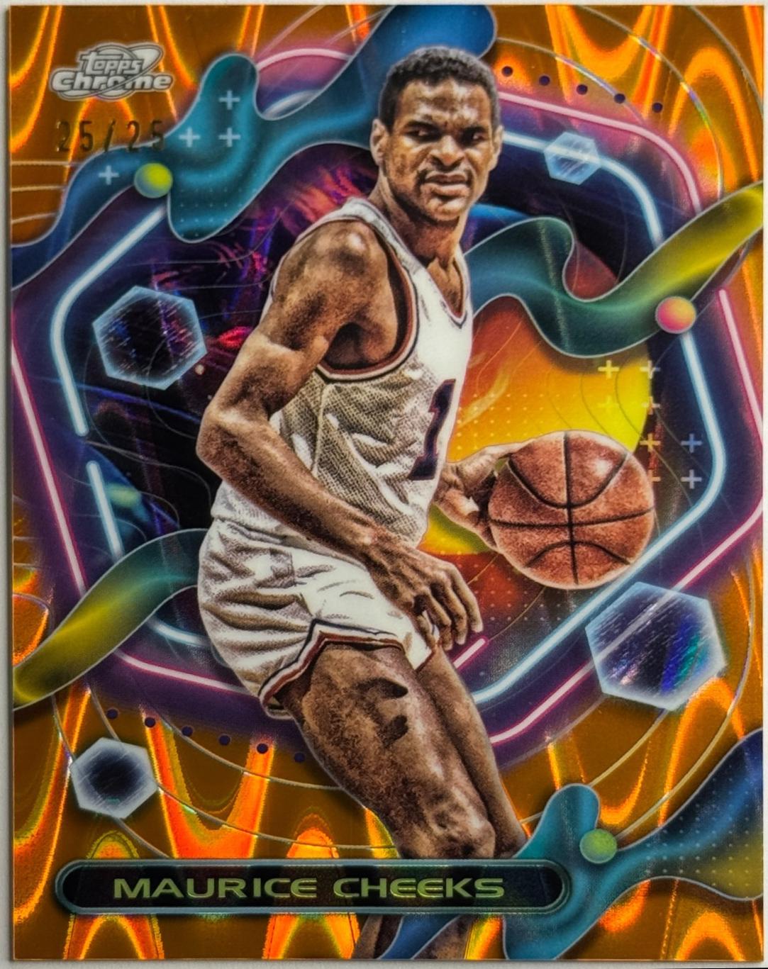 Maurice Cheeks [Orange Galactic Refractor] #97