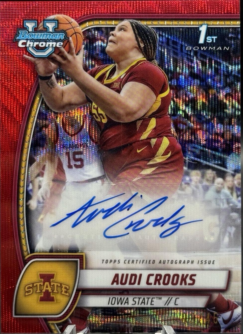 Audi Crooks [Red Wave Refractor Autograph] #9