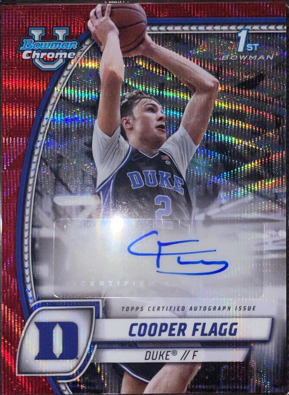 Cooper Flagg [Red Wave Refractor Autograph] #16